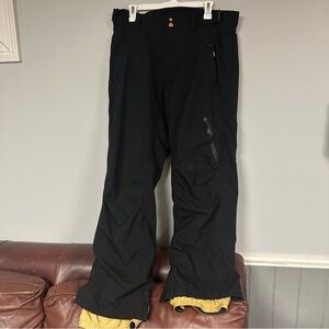 Body Glove Snow Pants Men's  Black, ankle zippers, multiple pockets,  Large